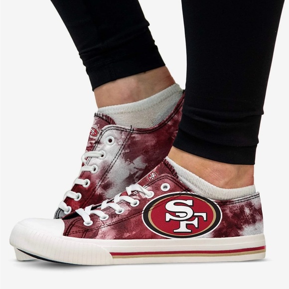 NIB FOCO-SF 49ers Low Top Tie Dye Canvas Sneakers - Picture 1 of 7